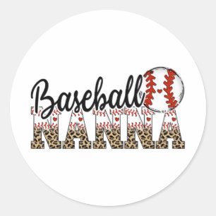 Sticker Rond Nanna Women Ballpark Nanna Baseball Maman Mères Da