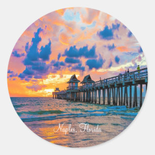 Sticker Rond Naples, Floride Paysage pittoresque