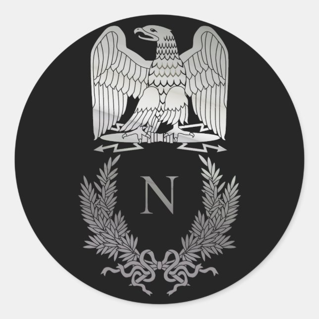 Sticker Rond Napoléon Bonaparte Emblem (Devant)