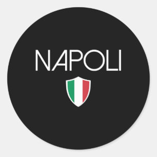 Sticker Rond Napoli Jersey Italien Drapeau Naples Italie