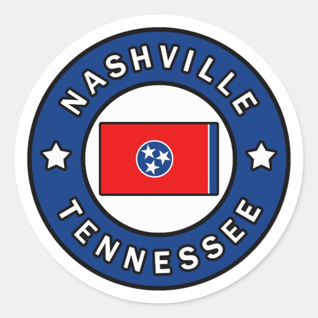 Sticker Rond Nashville Tennessee (Devant)