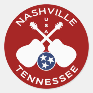 Sticker Rond Nashville, Tennessee, États-Unis