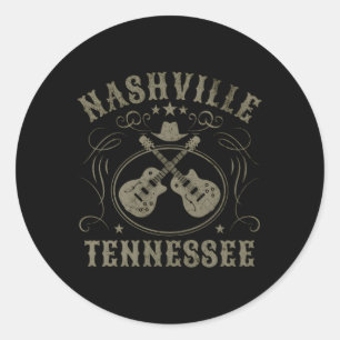 Sticker Rond Nashville Tennessee Travel