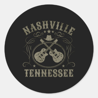 Sticker Rond Nashville Tennessee Travel