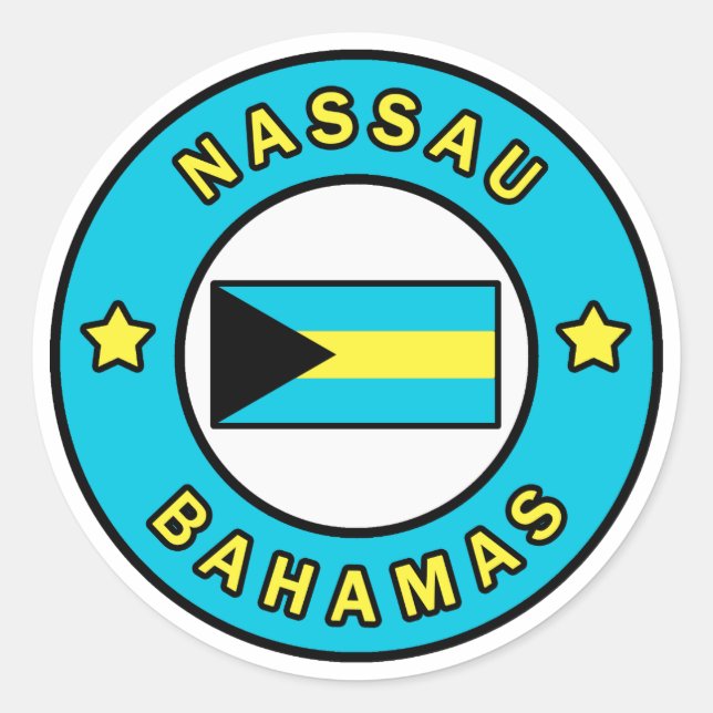 Sticker Rond Nassau Bahamas (Devant)