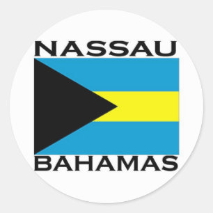 Sticker Rond Nassau, Bahamas