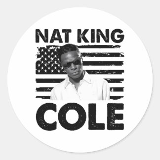 Sticker Rond Nat King Cole