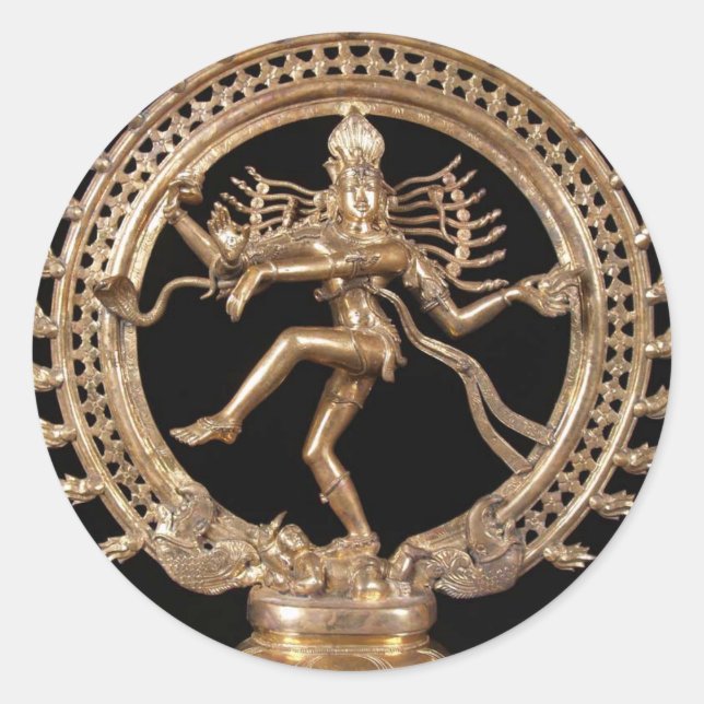 STICKER ROND NATARAJ HINDU DIEU (Devant)