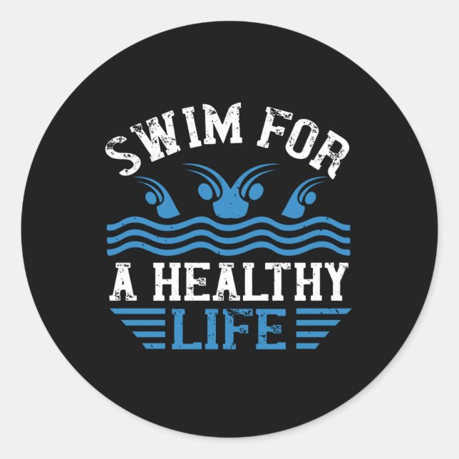 Sticker Rond Natation - (Devant)