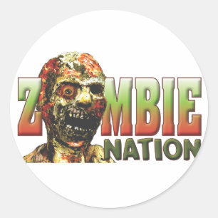 Sticker Rond Nation zombie