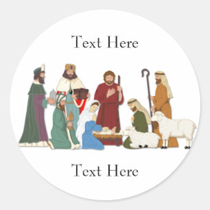 Sticker Rond Nativité