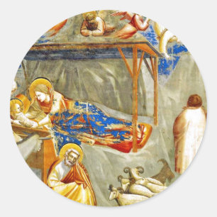 Sticker Rond Nativité Naissance de Jésus