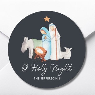 Sticker Rond Nativité Noël religieux