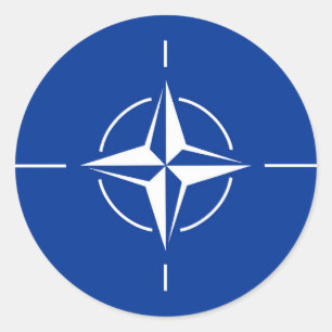 Sticker Rond nato flag