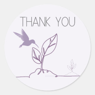 Sticker Rond Nature, Botanique, Minimaliste, Merci terrestre NS