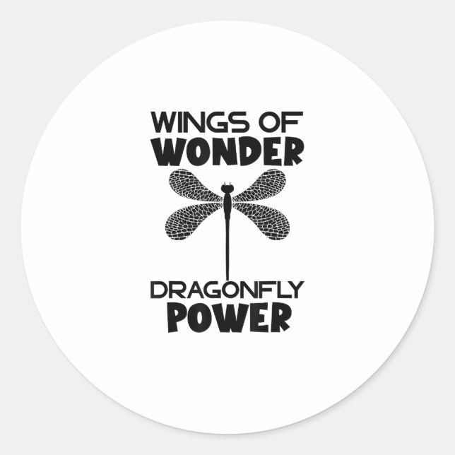 Sticker Rond Nature Insect Dragonflies Power Wings Of Wonder Dr (Devant)