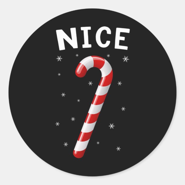 Sticker Rond Naughty Et Nice Couples Correspondants Noël 1 (Devant)