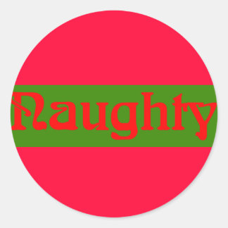 Sticker Rond Naughty Red sur Green