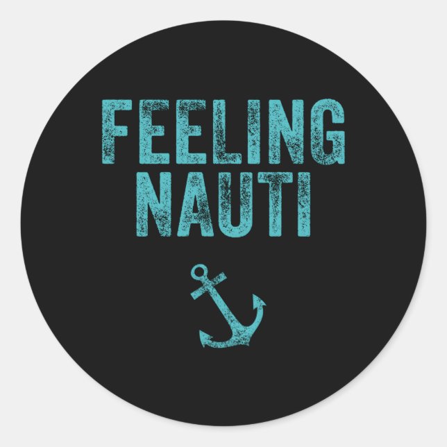 Sticker Rond Nauti Nautique Nautique croisière (Devant)