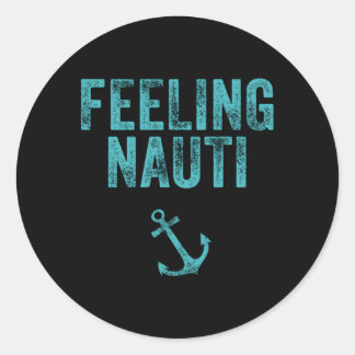 Sticker Rond Nauti Nautique Nautique croisière