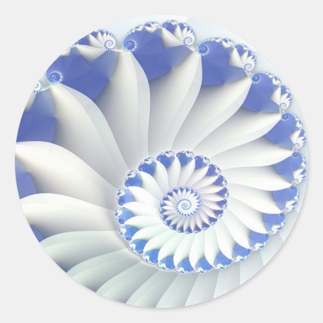 Sticker Rond Nautilus bleu (Devant)