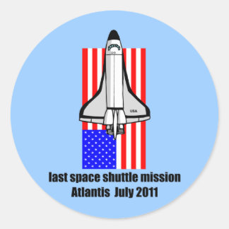 Sticker Rond navette spatiale Atlantis