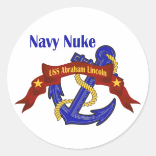 Sticker Rond Navy Nuke ~ USS Abraham Lincoln