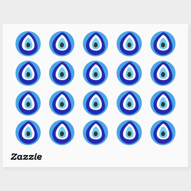 Sticker Rond Nazar Amulet (Feuille)