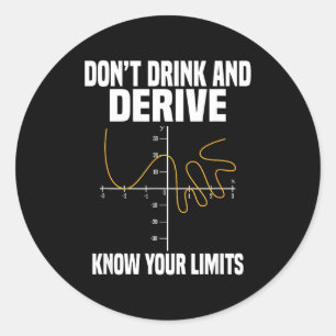Sticker Rond Ne buvez pas et conduisez en connaissant vos limit