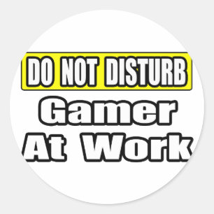 Sticker Rond Ne Dérangez Pas...Jeu Au Travail