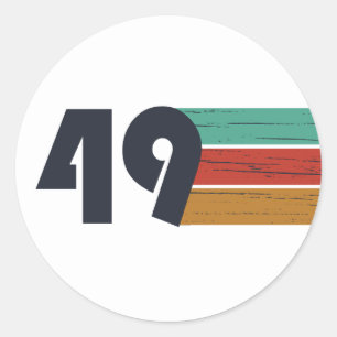 Sticker Rond né en 1949 anniversaire vintage