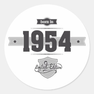 Sticker Rond Né en 1954 (Dark&Lightgrey)
