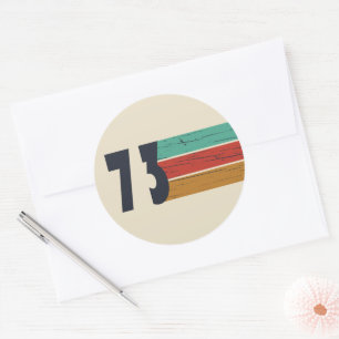 Sticker Rond né en 1973 cadeau d'anniversaire vintage