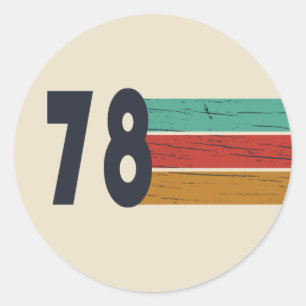 Sticker Rond Né en 1978 cadeau d'anniversaire vintage