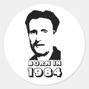 Sticker Rond Né en 1984 (George Orwell)