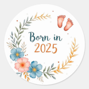 Sticker Rond Né en 2025