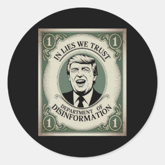 Sticker Rond « ne fais confiance à personne » - Parodie de Nkno