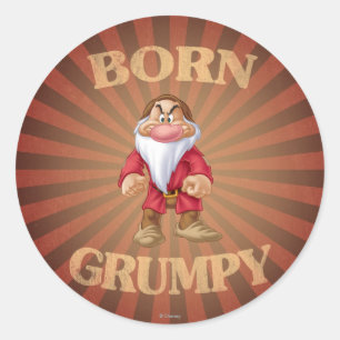 Sticker Rond Né Grumpy