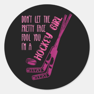 Sticker Rond Ne laissez pas le joli visage vous tromper, je sui