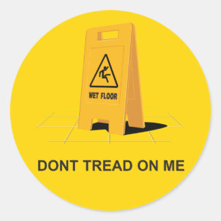 Sticker Rond Ne me touchez pas (quand il est mouillé)