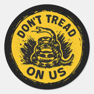 Sticker Rond Ne nous marche pas dessus – Badge de protestation 