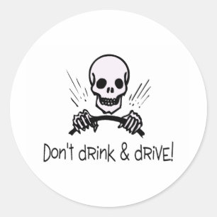 Sticker Rond Ne Pas Boire Et Lecteur