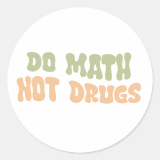 Sticker Rond Ne pas consommer de maths