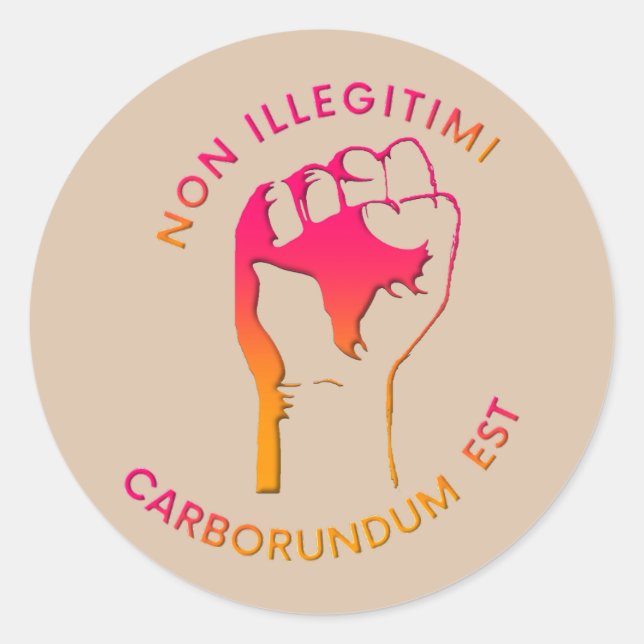 Sticker Rond NE PAS (dégradé) (Devant)