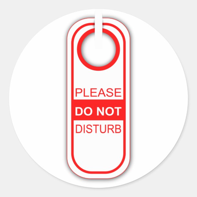 Sticker Rond Ne pas déranger (Devant)