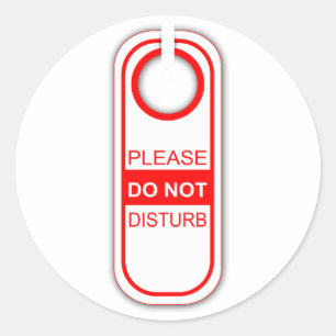 Sticker Rond Ne pas déranger