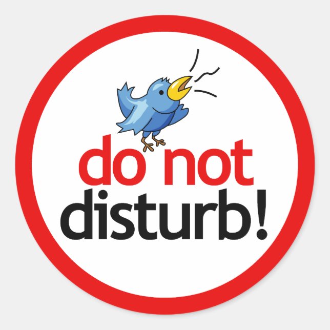 Sticker Rond Ne pas déranger (Devant)