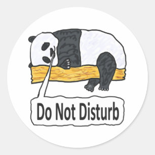 Sticker Rond Ne pas déranger Panda