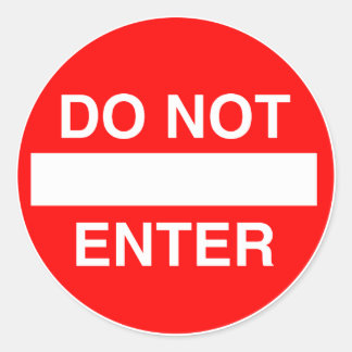 Sticker Rond Ne pas entrer