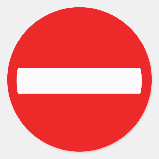 Sticker Rond Ne pas entrer de signe (Sticker) (Devant)